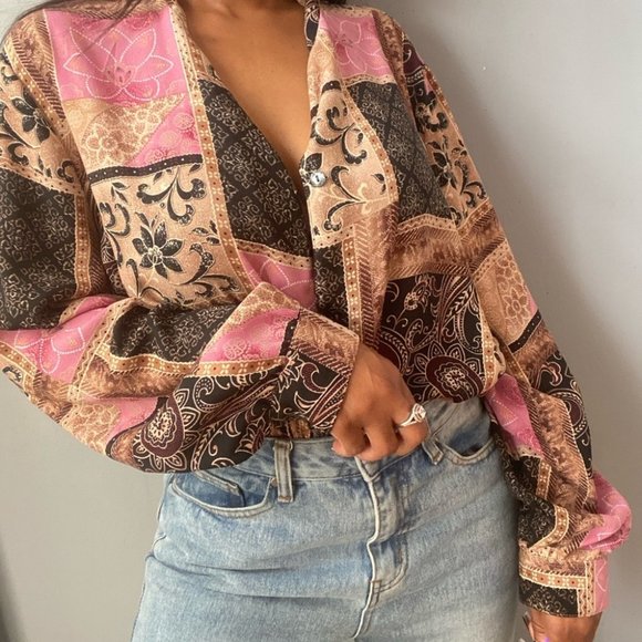 Vintage Patterned Blouse - Picture 3 of 5